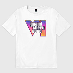 Футболка оверсайз женская GTA 6 logo, цвет: белый