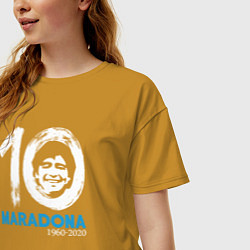 Футболка оверсайз женская Maradona 10, цвет: горчичный — фото 2