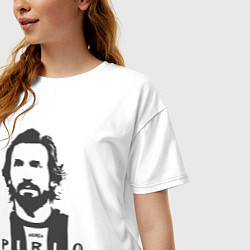 Футболка оверсайз женская Андреа Пирло, цвет: белый — фото 2