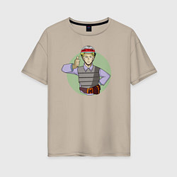 Женская футболка оверсайз Кира солдат