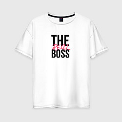 Женская футболка оверсайз The real boss