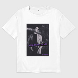 Футболка оверсайз женская Depeche Mode Dave Gahan noir, цвет: белый