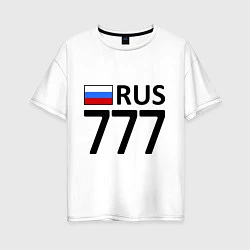 Футболка оверсайз женская RUS 777, цвет: белый