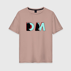 Женская футболка оверсайз Depeche Mode - DM logo