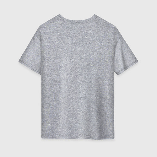 Женская футболка оверсайз Чушпан квадрат / Меланж – фото 2