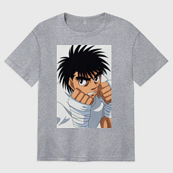 Футболка оверсайз женская Иппо Боксер, цвет: меланж