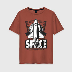 Женская футболка оверсайз Космическое приключение шаттла