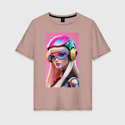 Женская футболка оверсайз Sweet Barbie - cyberpunk