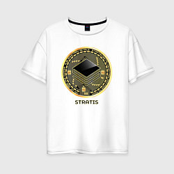 Женская футболка оверсайз STRATIS крипта