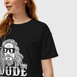 Футболка оверсайз женская Чувак, цвет: черный — фото 2