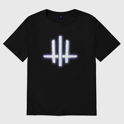 Футболка оверсайз женская Wine and Rope w glitch logo, цвет: черный