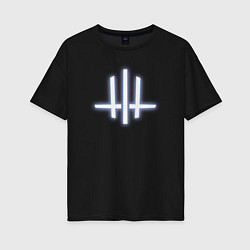 Женская футболка оверсайз Wine and Rope W Neon Logo
