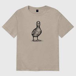 Женская футболка оверсайз Утенок пушистый