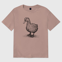 Женская футболка оверсайз Селезень