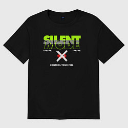 Женская футболка оверсайз Silent mode