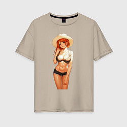 Женская футболка оверсайз Нами в купальнике