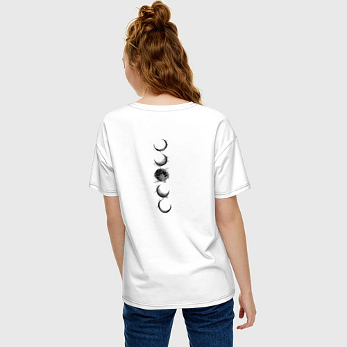 Женская футболка оверсайз Чимин, арт, бтс / Белый – фото 4