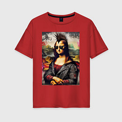Женская футболка оверсайз Mona Lisa - punk