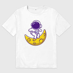Женская футболка оверсайз Космонавт серфер