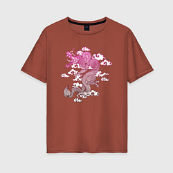 Женская футболка оверсайз Китайский дракон символ года