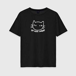 Женская футболка оверсайз So very angry cat