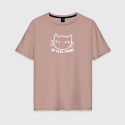 Женская футболка оверсайз So very angry cat