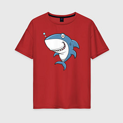Женская футболка оверсайз Cute shark
