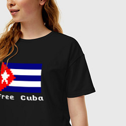 Футболка оверсайз женская Free Cuba, цвет: черный — фото 2