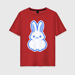 Женская футболка оверсайз White bunny