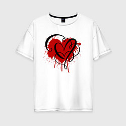 Женская футболка оверсайз Сердце знак бесконечность