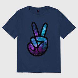 Женская футболка оверсайз Space peace