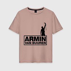 Футболка оверсайз женская Armin van buuren, цвет: пыльно-розовый