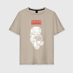 Футболка оверсайз женская Lethal Company: Worker, цвет: миндальный