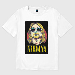 Футболка оверсайз женская Kurt в очках, цвет: белый