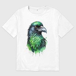 Футболка оверсайз женская Мудрость ворона, цвет: белый