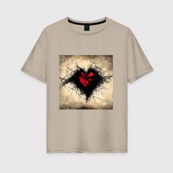 Женская футболка оверсайз Темное сердце