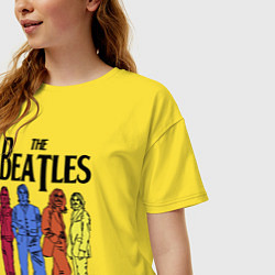 Футболка оверсайз женская The Beatles all, цвет: желтый — фото 2