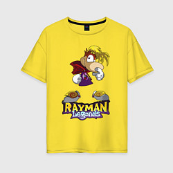 Женская футболка оверсайз Rayman - legends