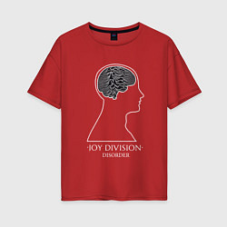 Футболка оверсайз женская Joy Division - Disorder, цвет: красный