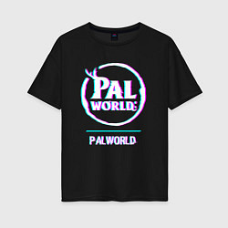 Женская футболка оверсайз Palworld в стиле glitch и баги графики