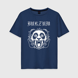 Женская футболка оверсайз Burzum rock panda
