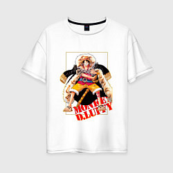 Женская футболка оверсайз Луффи из аниме и манги One Piece