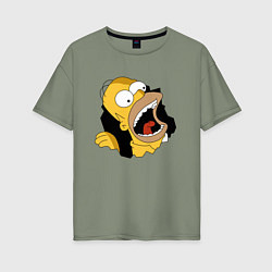 Женская футболка оверсайз Гомер - Симпсоны