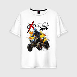 Футболка оверсайз женская Quad bike - off road, цвет: белый