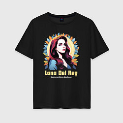 Женская футболка оверсайз Lana Del Rey Summertime Sadness