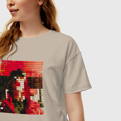 Футболка оверсайз женская Ghetto garden, цвет: миндальный — фото 2