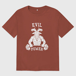 Женская футболка оверсайз Evil power