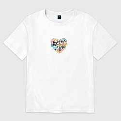 Женская футболка оверсайз K-pop heart
