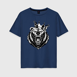 Женская футболка оверсайз Король медведь
