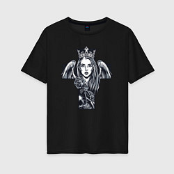 Женская футболка оверсайз Angel cross